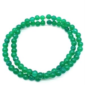 Nicky Butler 925 Sterling Silver Green Chalcedony Bead Bracelet SMALL Designer